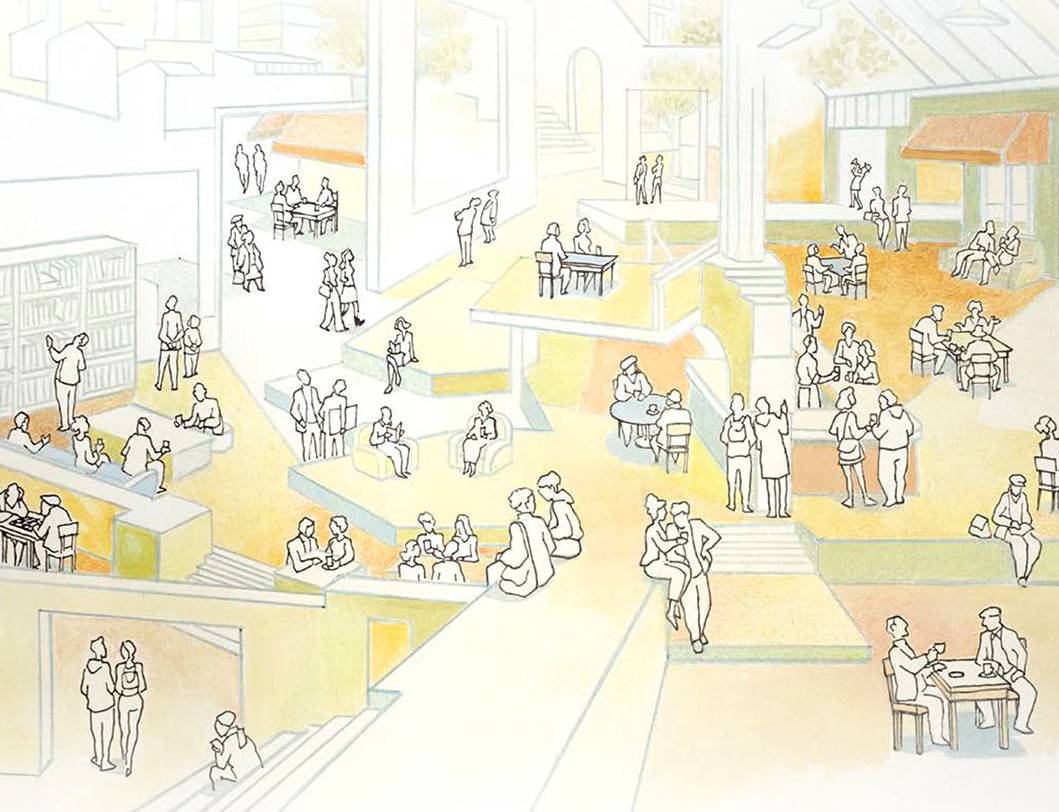 illustration:TIERS LIEUX - Entre Domicile et Travail